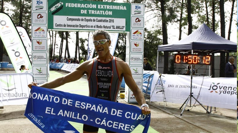 Alberto Cebollada (ESP) at the Quadrathlon in El Anillo (ESP) 2016